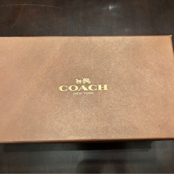 Coach Red Leather Flats with Gold Accent - Picture 5 of 6